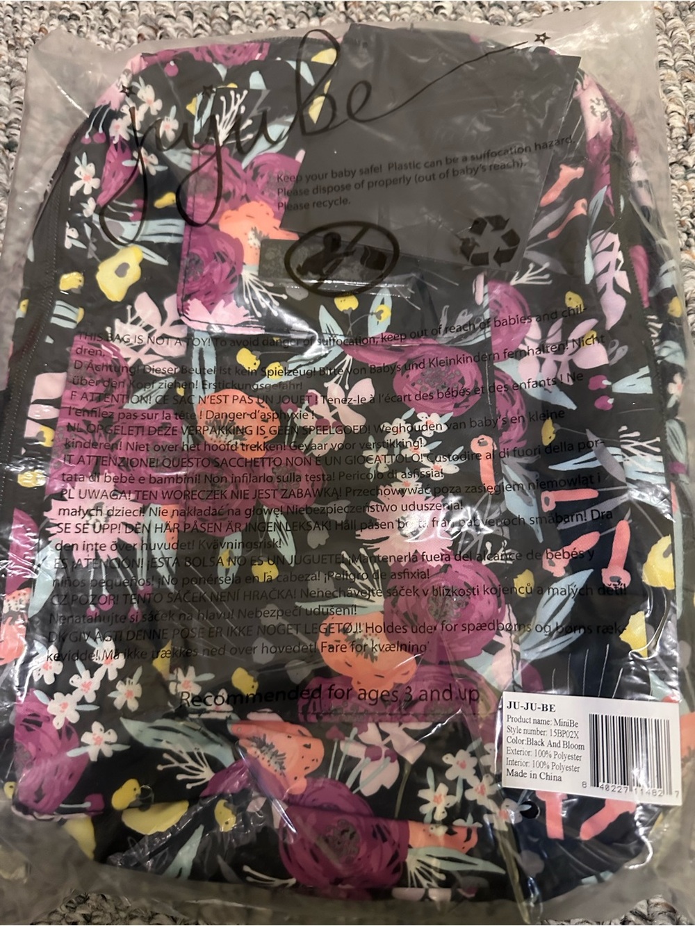 Ju-Ju-Be Black and Bloom Minibe